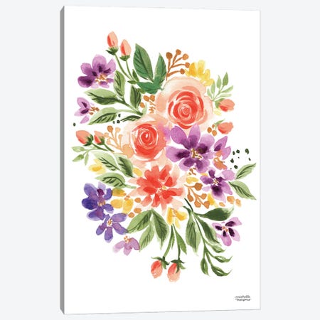 Enchanted Posy Watercolor Canvas Print #MMP110} by Michelle Mospens Canvas Art Print