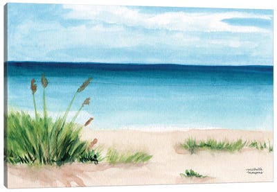 Beach Scene I Watercolor Canvas Art Print - Michelle Mospens
