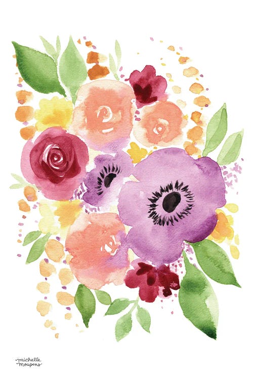 Just Peachy Floral Watercolor