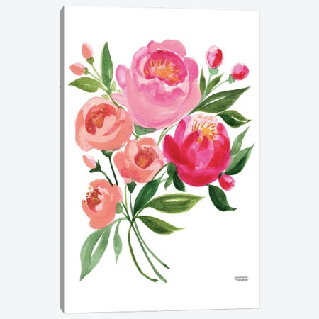 Spring Bouquet Watercolor Flowers Canvas Print #MMP119} by Michelle Mospens Canvas Art Print