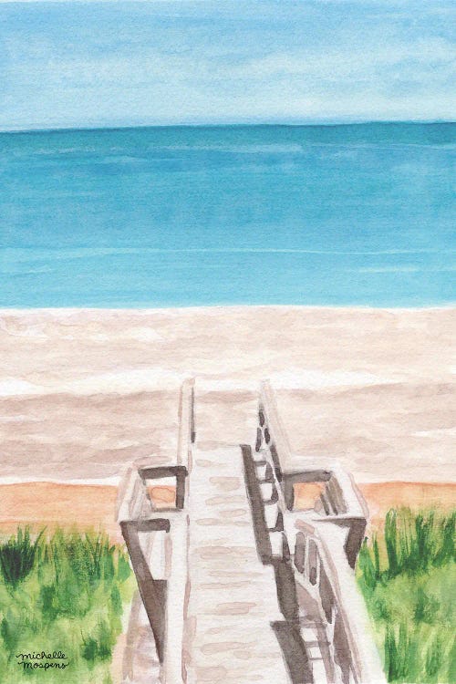 Beach Boardwalk Watercolor