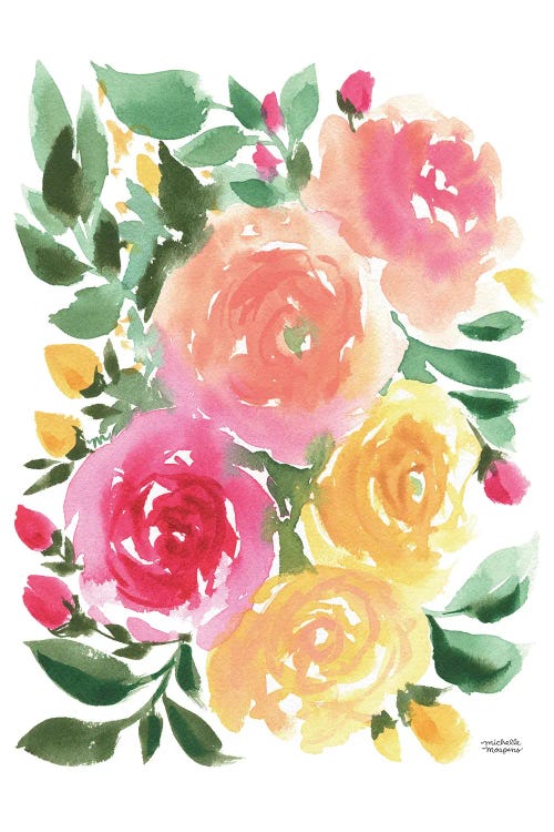 Rosa Bella Watercolor by Michelle Mospens wall art