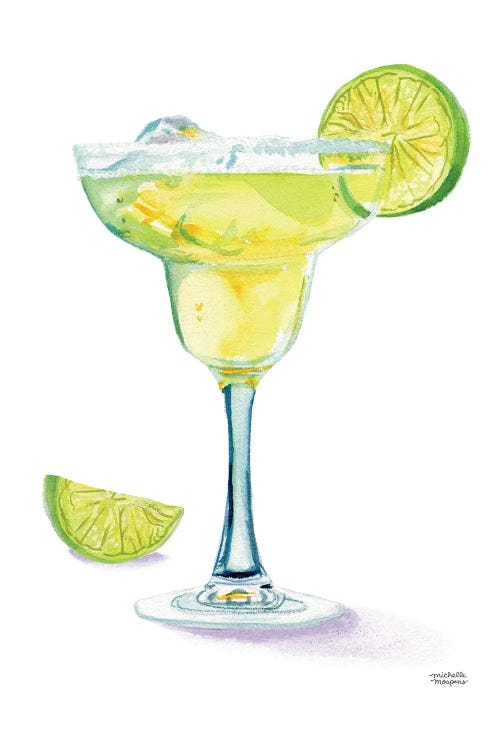 Margarita Cocktail Drink Watercolor