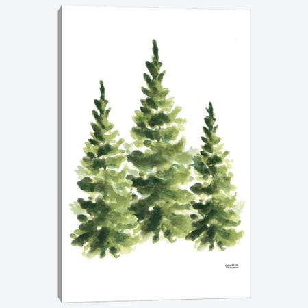 Watercolor Pine Trees Canvas Print #MMP130} by Michelle Mospens Canvas Print