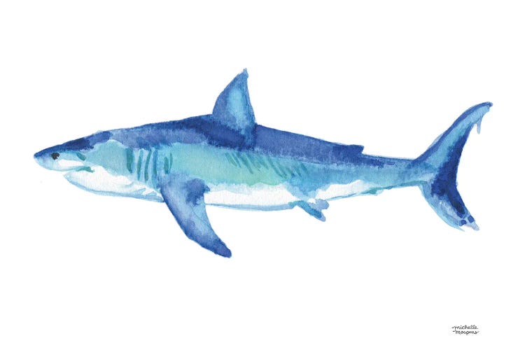 Blue Shark Watercolor