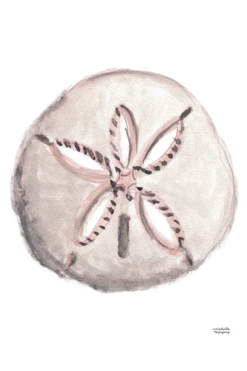 Watercolor Sand Dollar by Michelle Mospens wall art