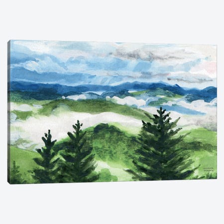 Mountain Resort Watercolor Canvas Print #MMP133} by Michelle Mospens Canvas Print