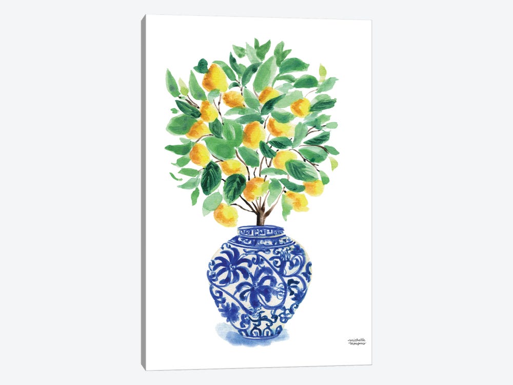 Ginger Jar XXIV Watercolor Lemon Tree by Michelle Mospens 1-piece Art Print