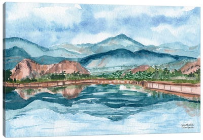 Colorado Mountains Watercolor Canvas Art Print - Michelle Mospens