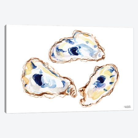 Oysters XI Watercolor Canvas Print #MMP14} by Michelle Mospens Canvas Art Print