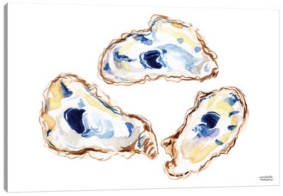 Oysters XI Watercolor Canvas Art Print - Michelle Mospens
