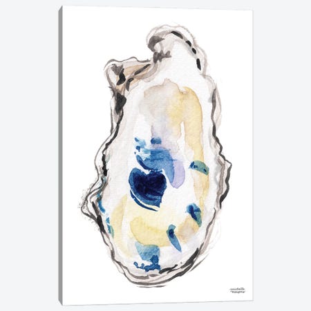 Oysters I Watercolor Canvas Print #MMP17} by Michelle Mospens Canvas Art Print