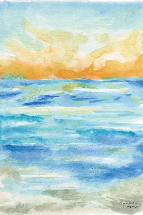 Abstract Seascape Study II Watercolor