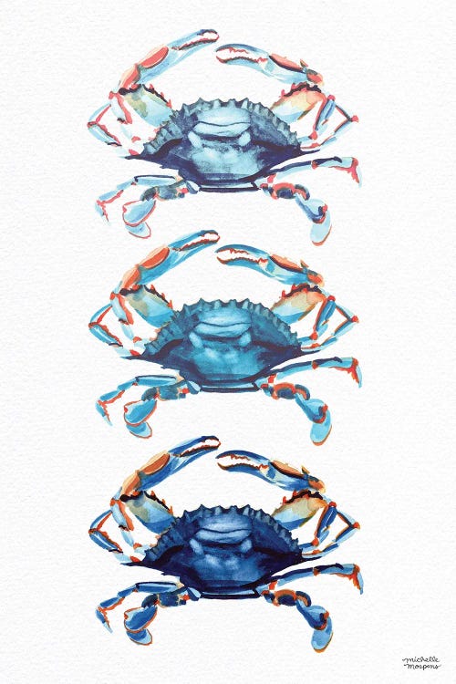 Three Crabs Watercolor