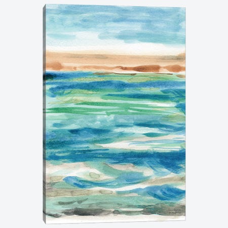 Abstract Seascape Study I Watercolor Canvas Print #MMP20} by Michelle Mospens Art Print