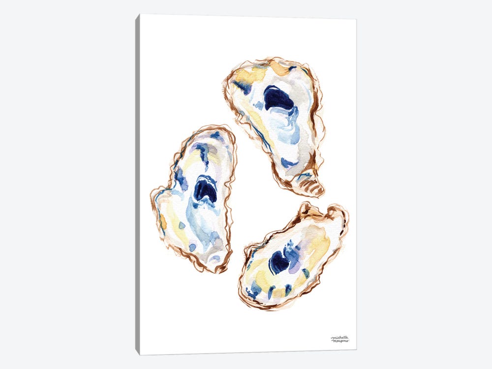Oysters III Watercolor by Michelle Mospens 1-piece Art Print