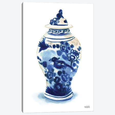 Ginger Jar I Watercolor Canvas Print #MMP2} by Michelle Mospens Canvas Art