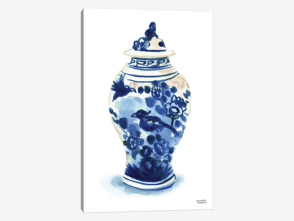 Ginger Jar I Watercolor by Michelle Mospens 1-piece Art Print
