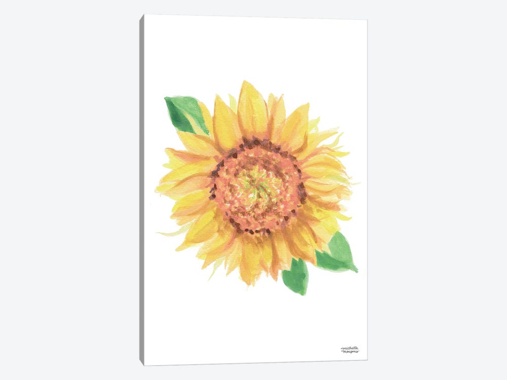Sunflower Watercolor by Michelle Mospens 1-piece Canvas Wall Art