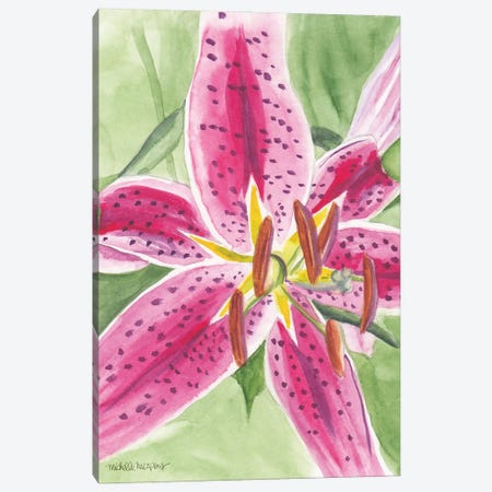 Watercolor Stargazer Lily I Canvas Print #MMP41} by Michelle Mospens Art Print
