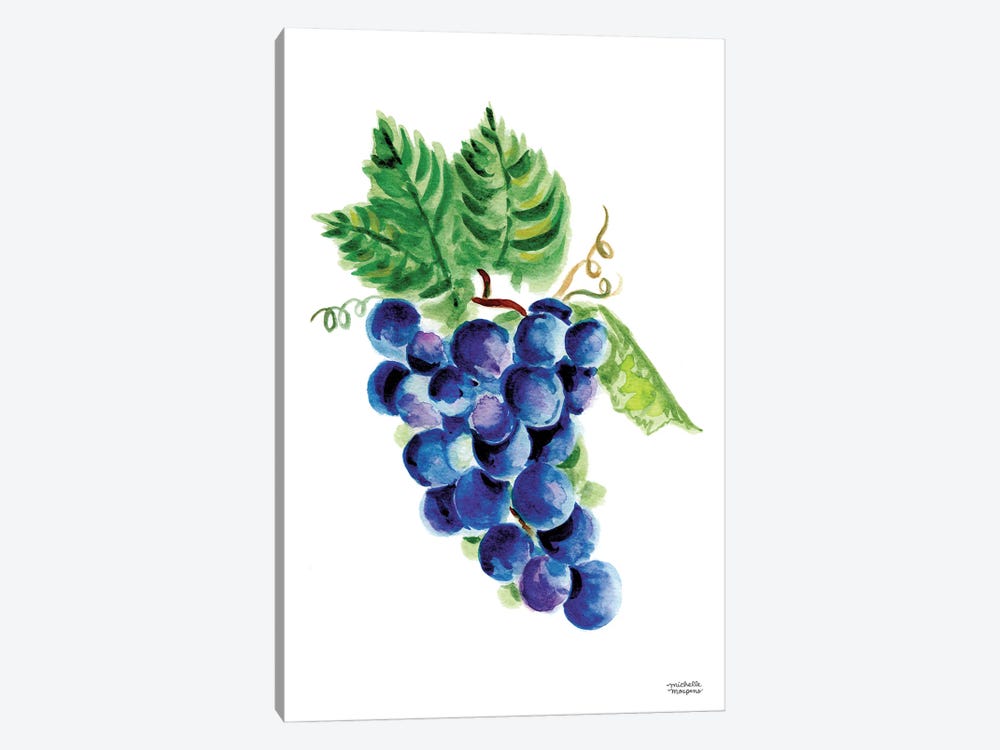 Grapes Watercolor by Michelle Mospens 1-piece Art Print