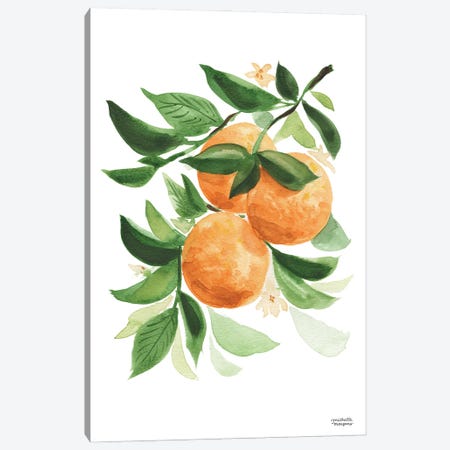 Oranges Watercolor II Canvas Print #MMP46} by Michelle Mospens Canvas Artwork