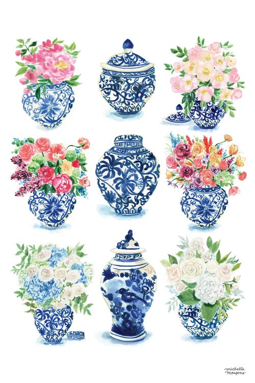 Ginger Jars Collection Watercolor