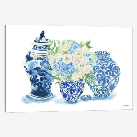 Ginger Jars XI Watercolor Canvas Print #MMP55} by Michelle Mospens Art Print