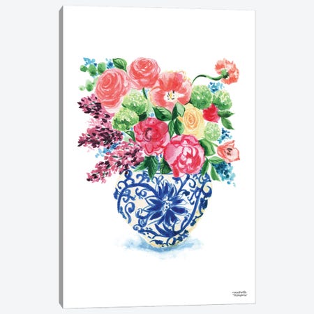 Ginger Jar XV Watercolor Bouquet Canvas Print #MMP57} by Michelle Mospens Art Print
