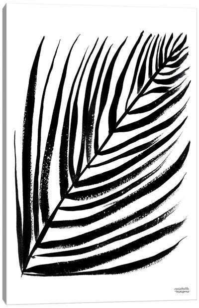 Black And White Frond I Canvas Art Print - Japandi