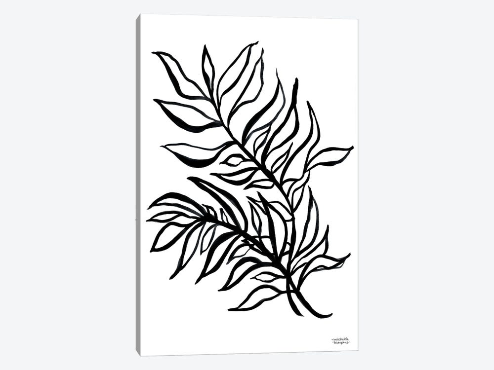 Black And White Botanical I by Michelle Mospens 1-piece Canvas Print