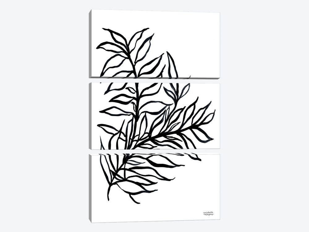 Black And White Botanical II by Michelle Mospens 3-piece Canvas Art