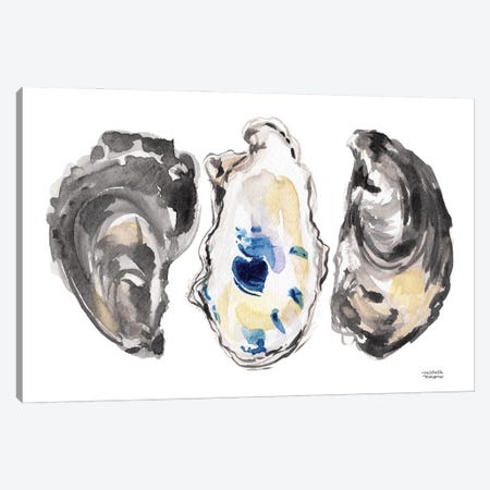Oyster VIII Watercolor Canvas Print #MMP6} by Michelle Mospens Canvas Print