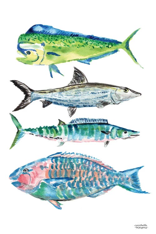 Grand Cayman Fish Watercolor