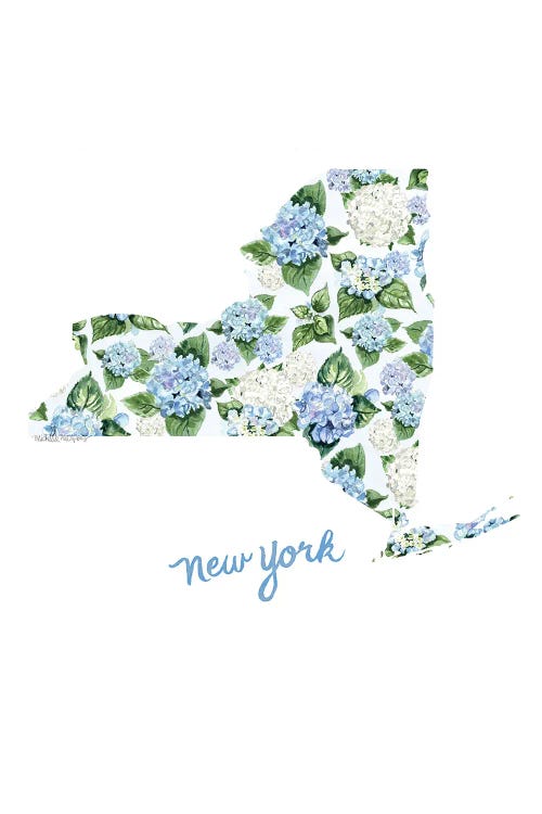 New York State Watercolor Florals