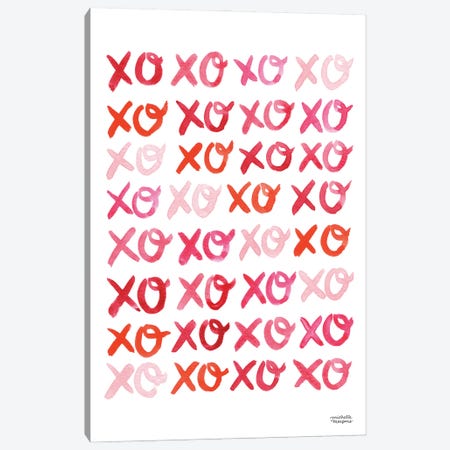 Watercolor XOXO Canvas Print #MMP81} by Michelle Mospens Canvas Print