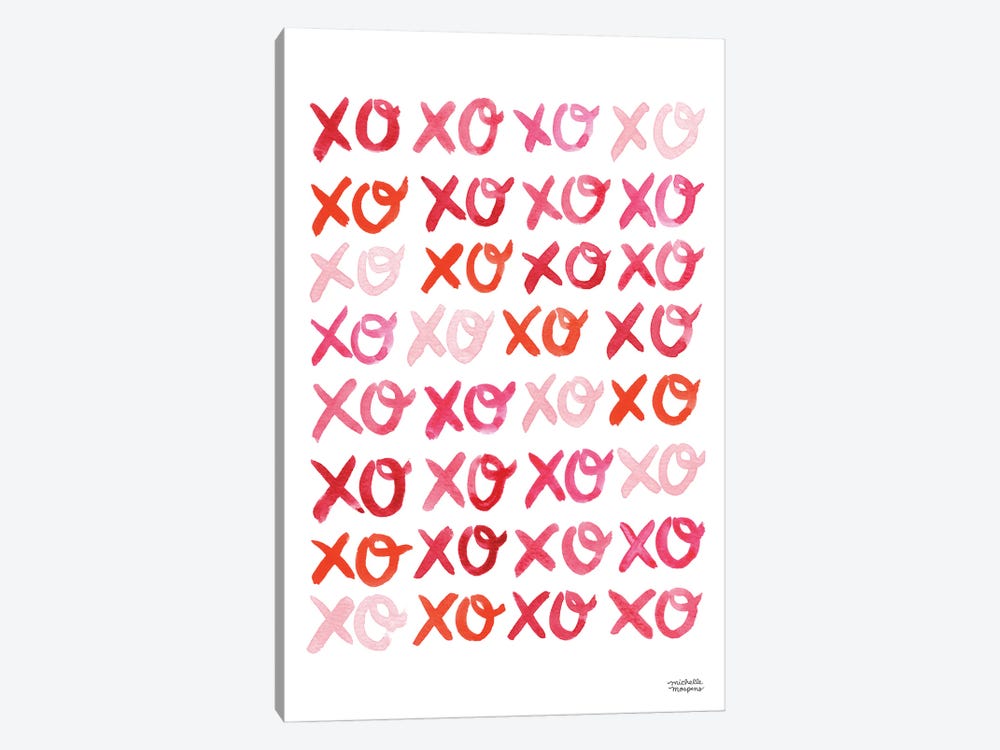 Watercolor XOXO by Michelle Mospens 1-piece Canvas Wall Art