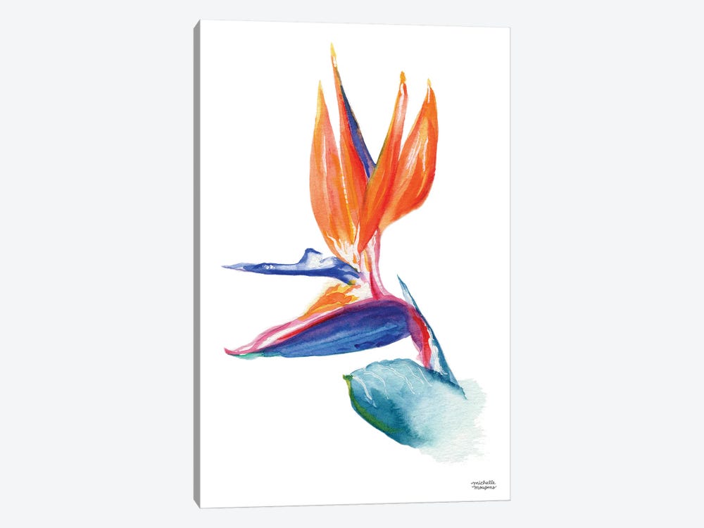 Bird Of Paradise Watercolor by Michelle Mospens 1-piece Canvas Art