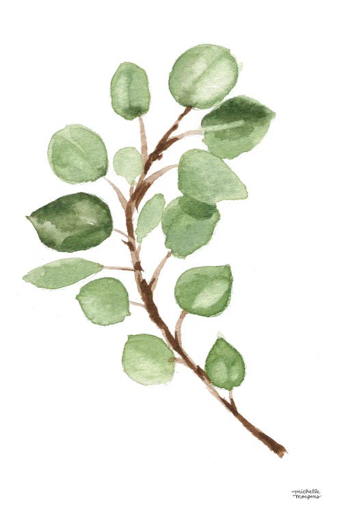 Eucalyptus Branch I Watercolor