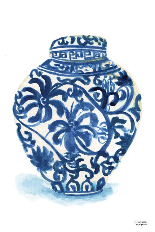 Ginger Jar III Watercolor