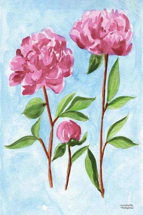 Peony Gardener Watercolor