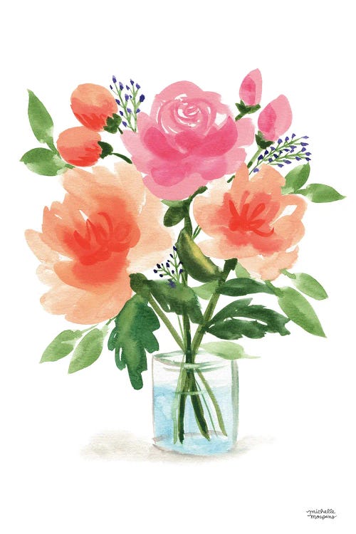 Painterly Bouquet Still Life I Watercolor