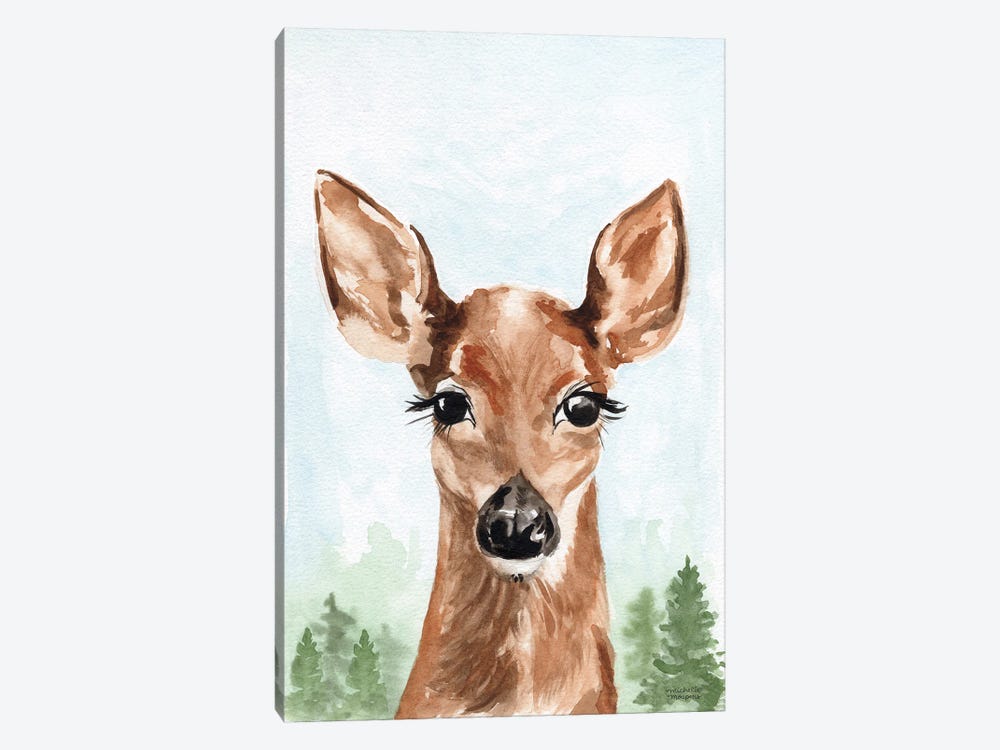 Deer Fawn Watercolor by Michelle Mospens 1-piece Art Print