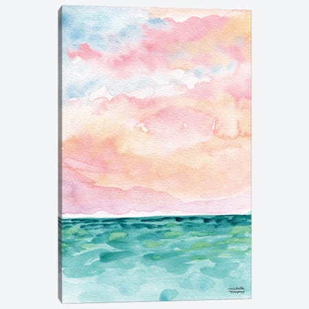 Watercolor Abstract Seascape III Canvas Print #MMP9} by Michelle Mospens Canvas Artwork
