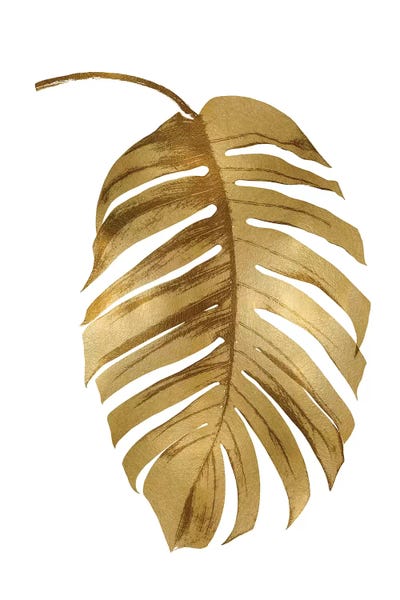 Tropical Leaves: Gold Palm II by Melonie Miller