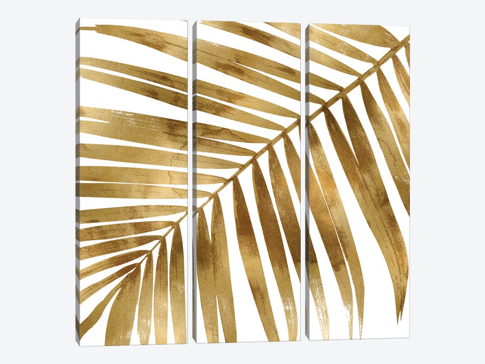 Gold Palm, Close-Up I by Melonie Miller 3-piece Canvas Wall Art