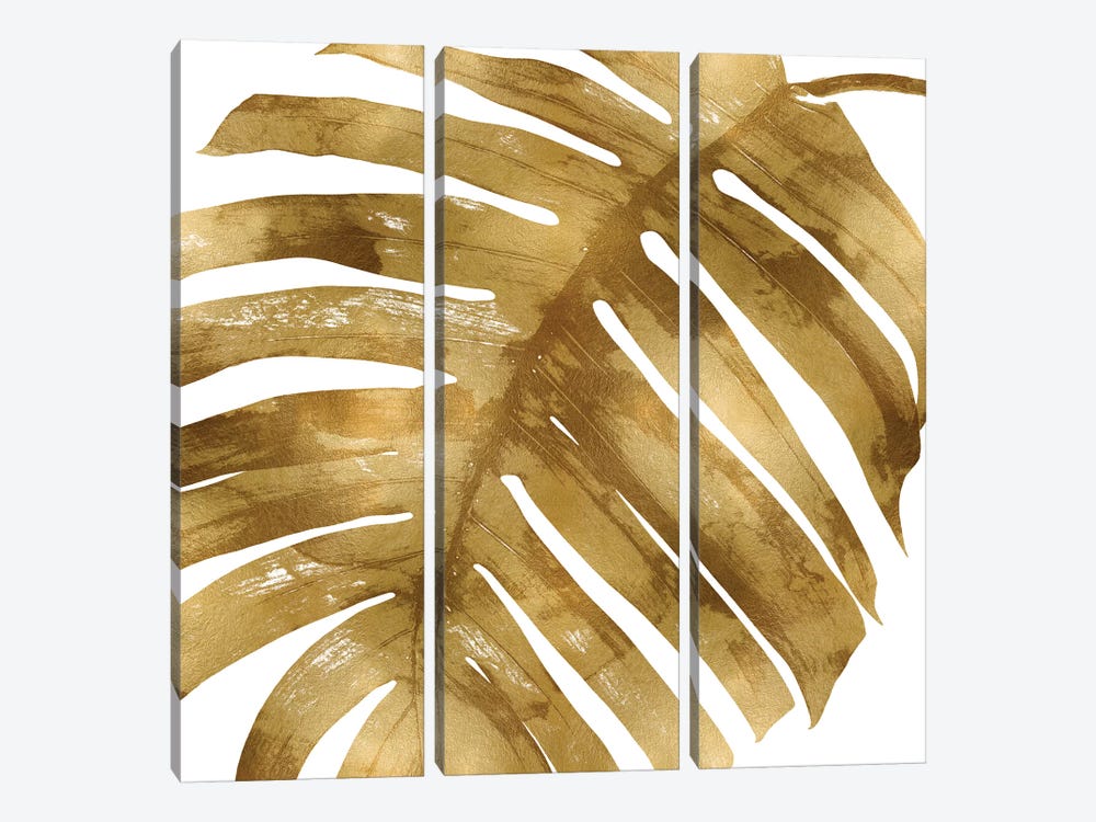 Gold Palm, Close-Up II by Melonie Miller 3-piece Canvas Art Print