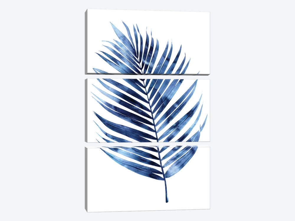Indigo Palm I by Melonie Miller 3-piece Canvas Print