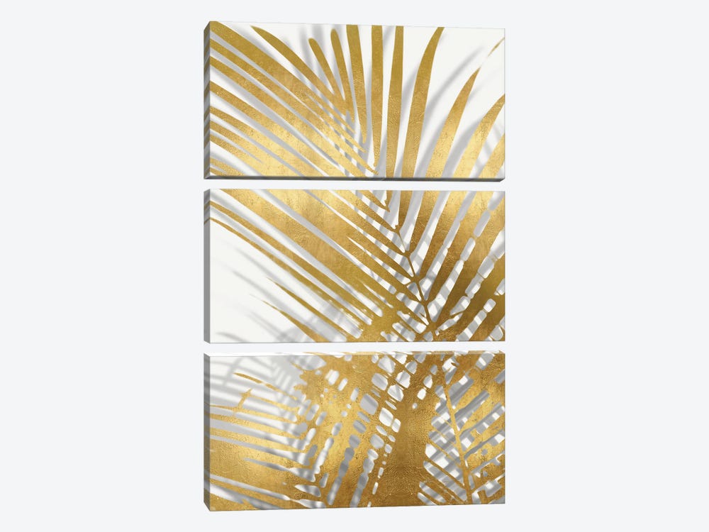 Palm Shadows Gold I by Melonie Miller 3-piece Canvas Print