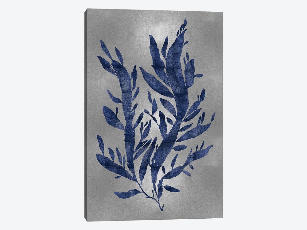 Blue On Silver IV by Melonie Miller 1-piece Art Print
